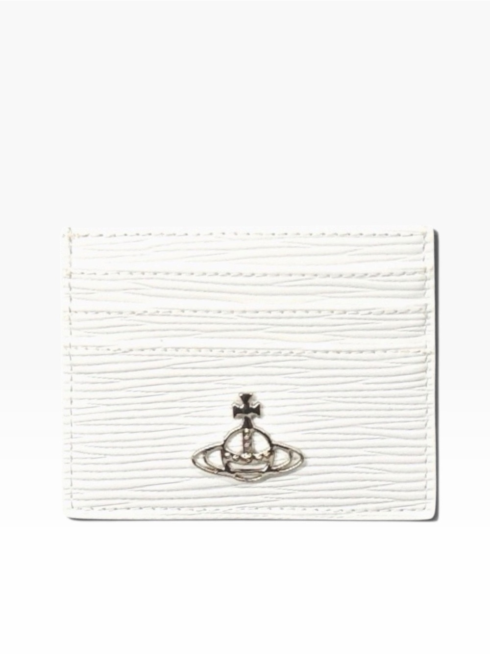 Vivienne Westwood vintage White Leather Card Case Textured leather NWT